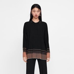 Zara black knit over-sizes set